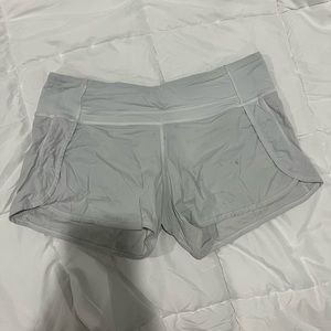Lululemon white speed shorts